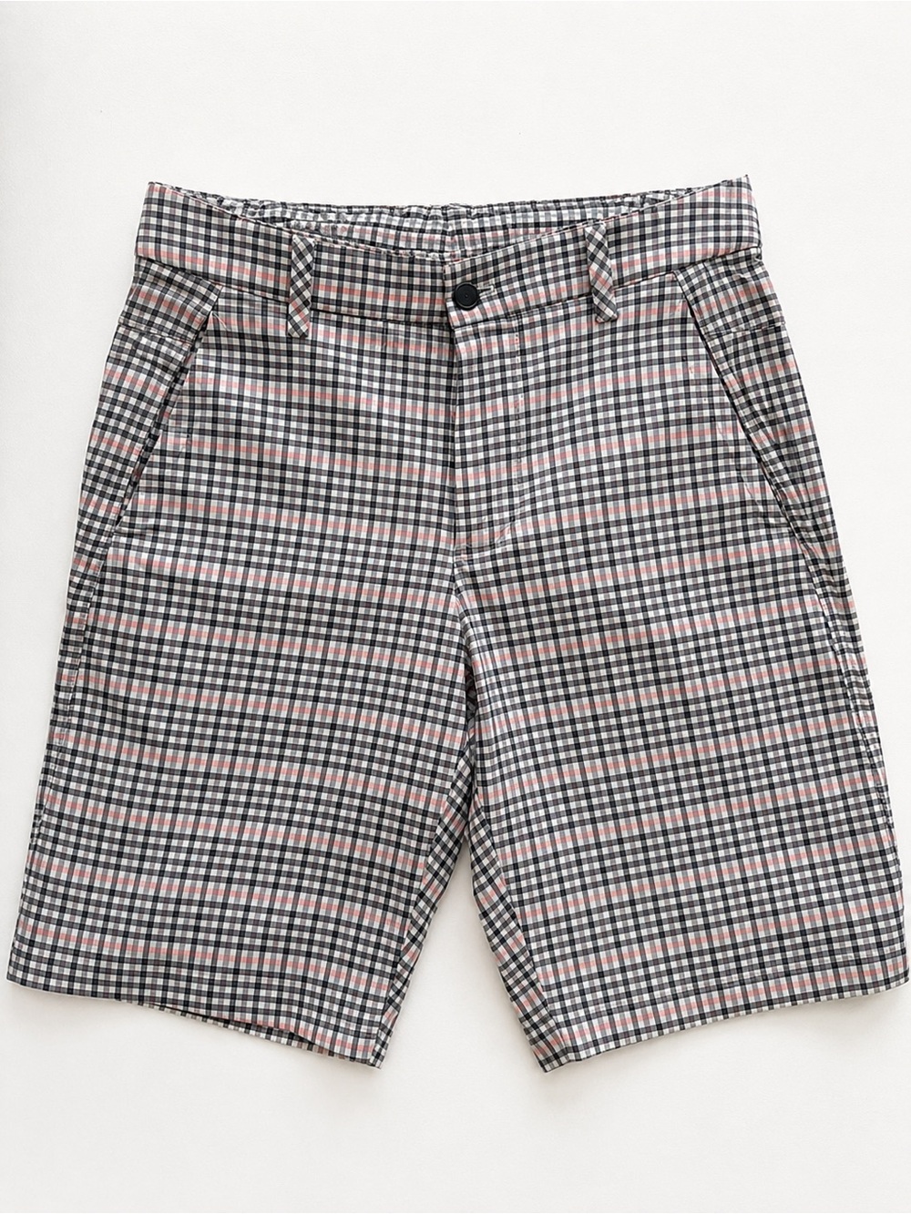 Lululemon Plaid Golf Shorts | Pink Gray Check Performance Shorts